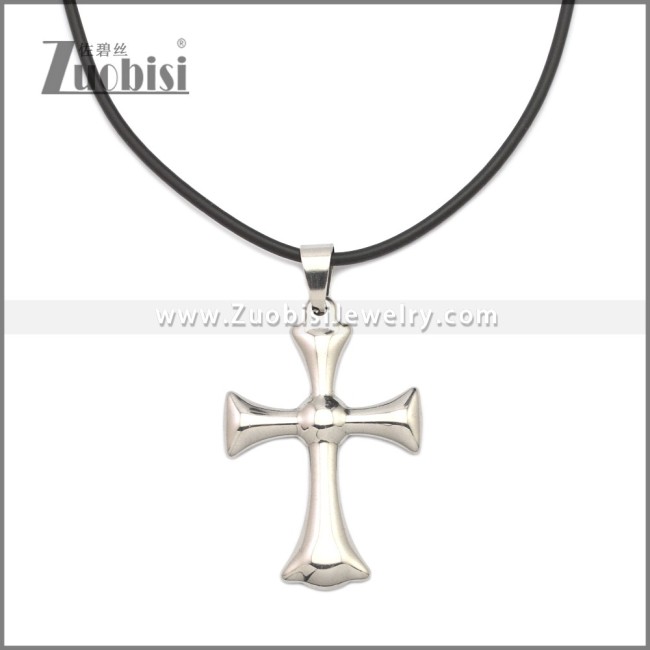 Rubber Necklace W Stainless Steel Clasp n003182HS