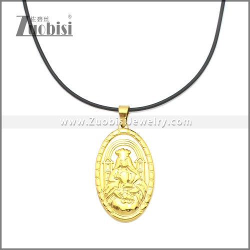 Rubber Necklace W Stainless Steel Clasp n003174HG2