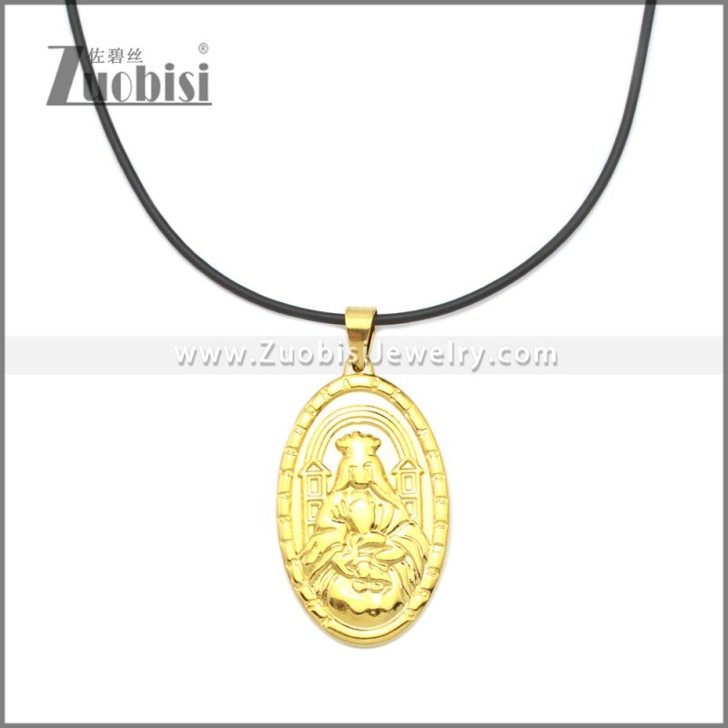 Rubber Necklace W Stainless Steel Clasp n003174HG2