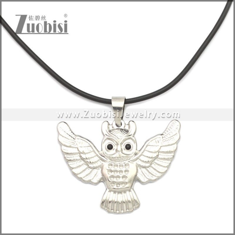 Rubber Necklace W Stainless Steel Clasp n003178HS1