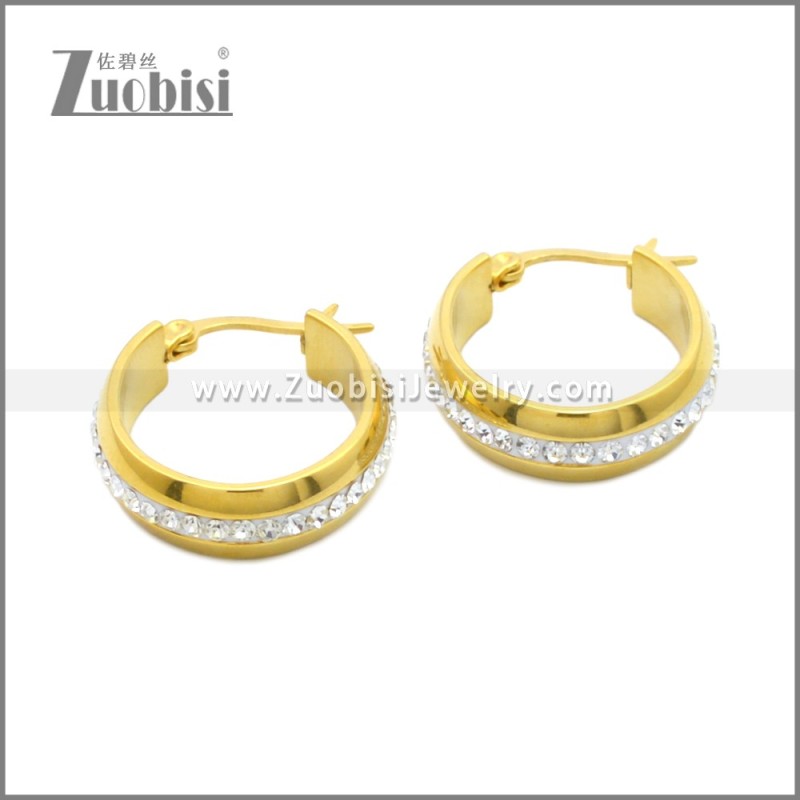 Gold Plated Stainless Steel Hoop Earring e002212G