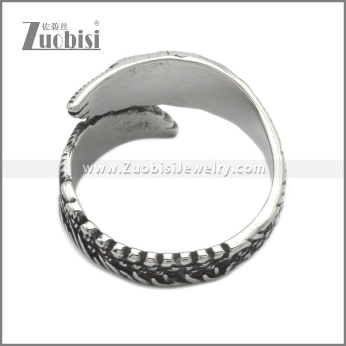 Stainless Steel Angel Wing Ring r008892SH