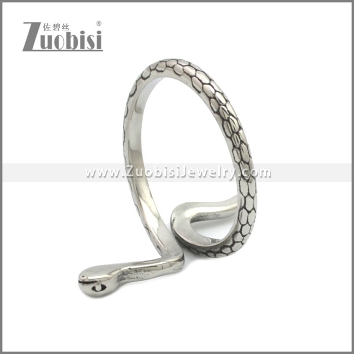 Adjustable Stainless Steel Snake Ring r008911SA
