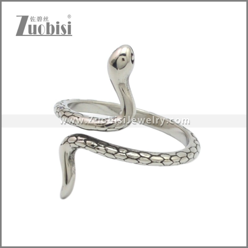 Adjustable Stainless Steel Snake Ring r008911SA