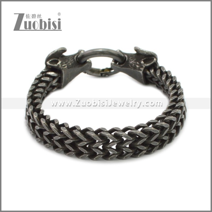 Antique Stainless Steel OX Bracelet b010132A