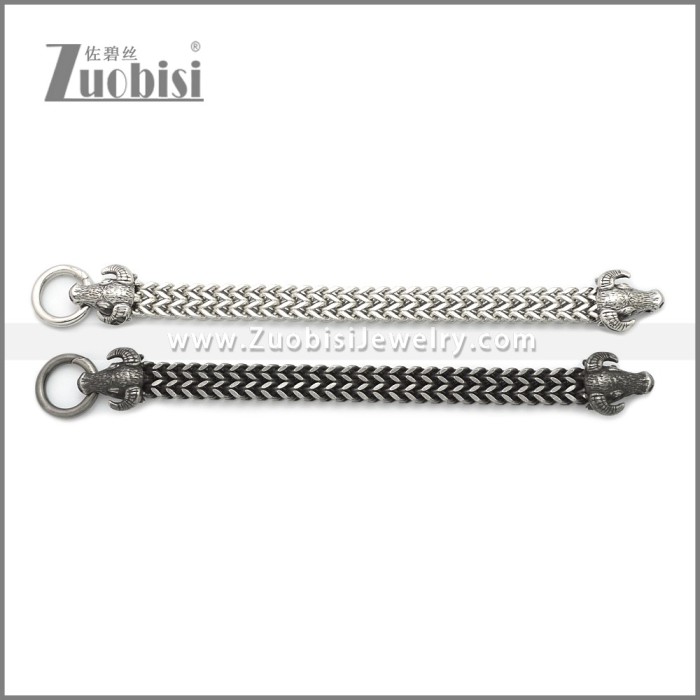 Antique Stainless Steel OX Bracelet b010132A
