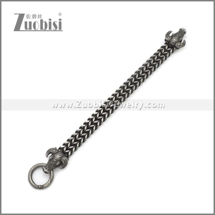Antique Stainless Steel OX Bracelet b010132A