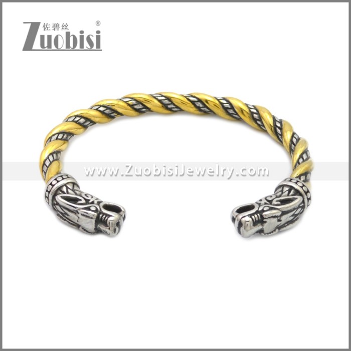 Retro Stainless Steel Dragon Viking Arm Ring Bracelet b010119SG2