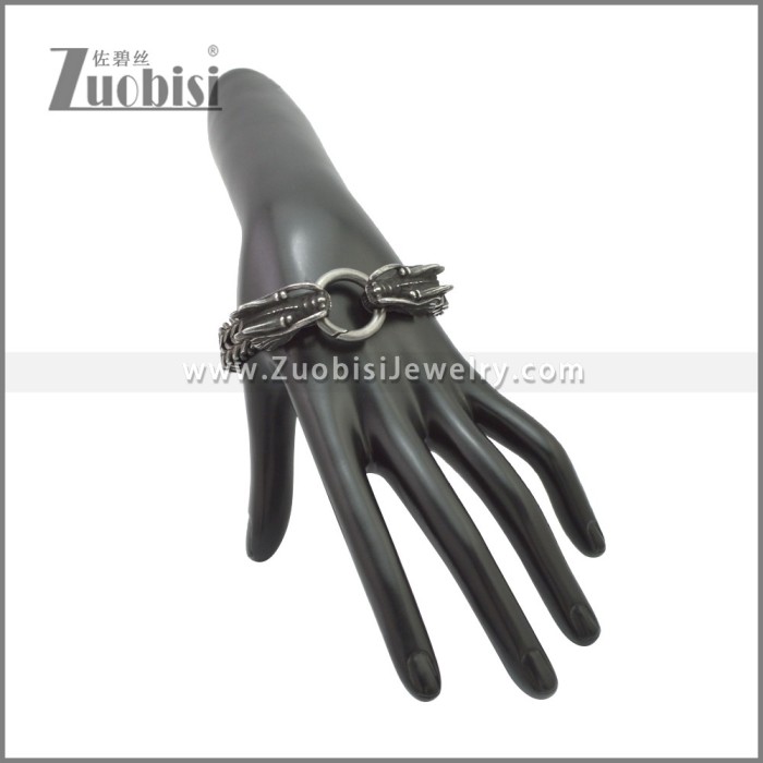 Antique Stainless Steel Dragon Bracelet b010133A