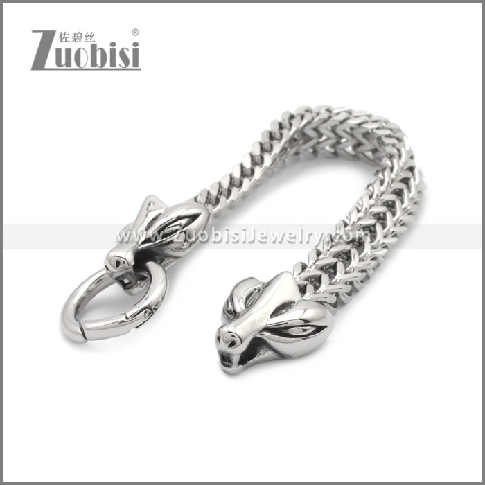 Stainless Steel Fox Bracelet b010142S