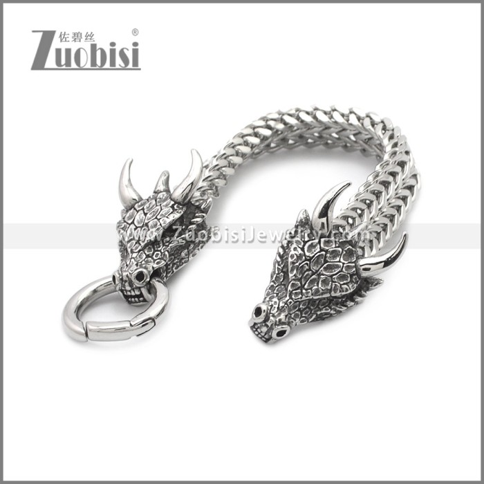 Stainless Steel Dragon Bracelet b010144S