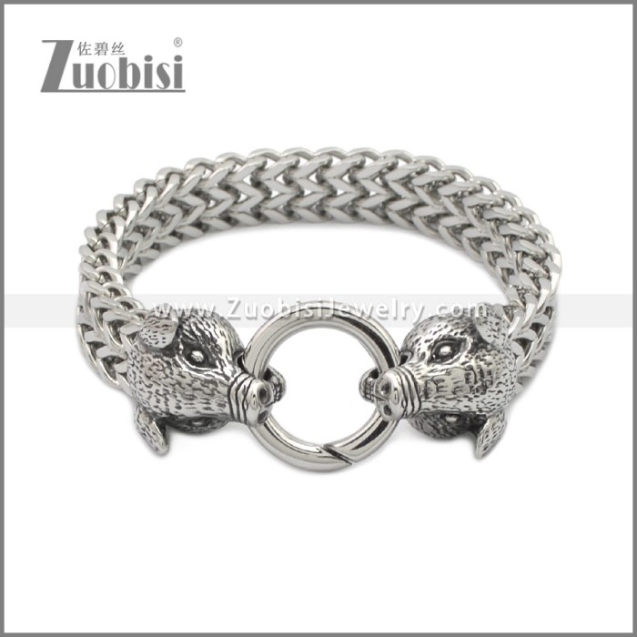 Stainless Steel Boar Bracelet b010141S