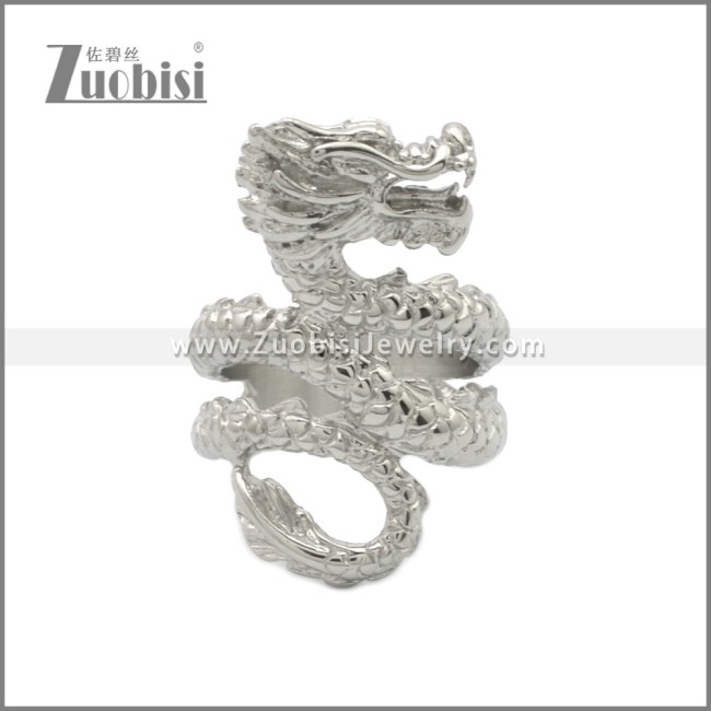 Big Chinese Dragon Ring Stainless Steel for Men r008934S