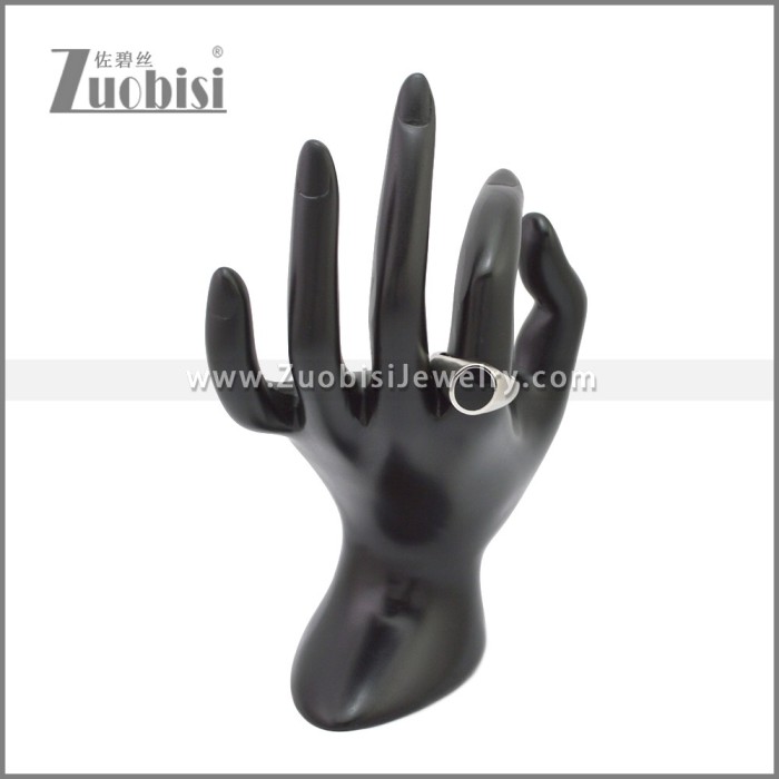 Matte Stainless Steel Enamel Ring r009056S1