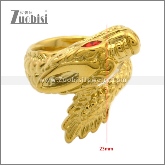 Your 24K Stainless Steel China Dragon Ring Gold Size 12 r009069G