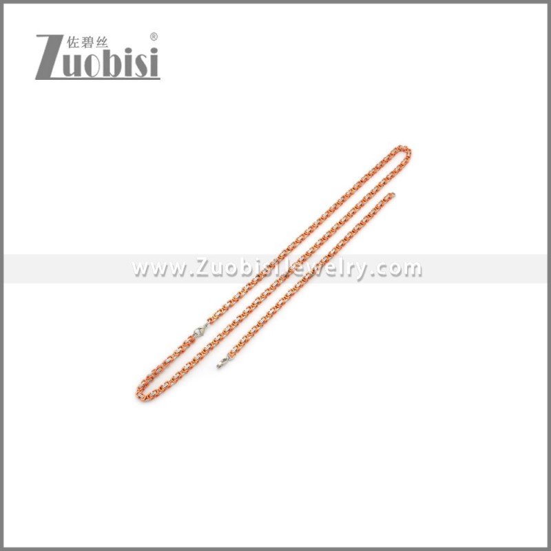 4mm Wide Stainless Steel Jewelry Set s002980S4