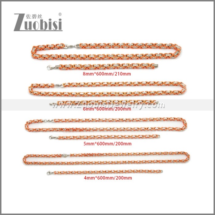 8mm Stainless Steel Jewelry Set s002980S1