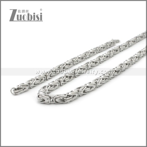 6MM Wide Stainless Steel Jewelry Set s002982S
