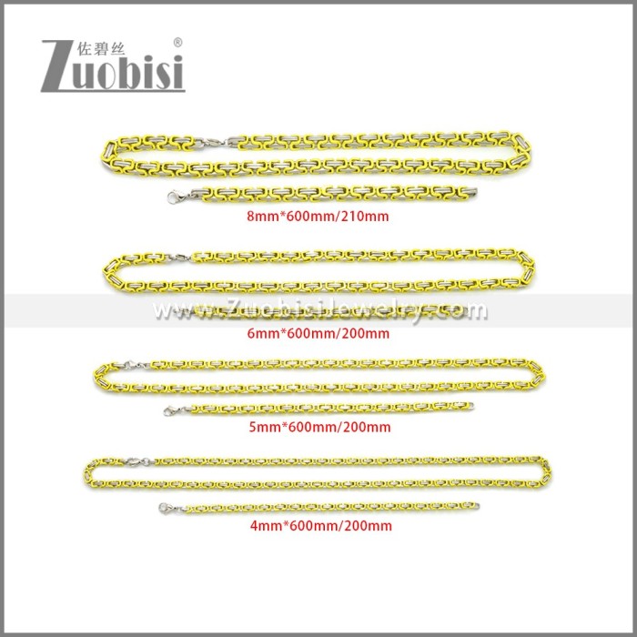 4mm Stainless Steel Jewelry Set s002977S4