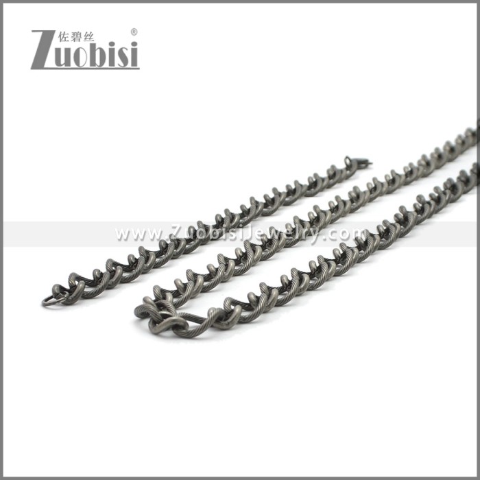 1CM Wide Stainless Steel Jewelry Set s002984A