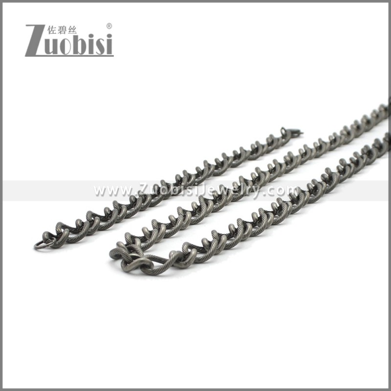 1CM Wide Stainless Steel Jewelry Set s002984A