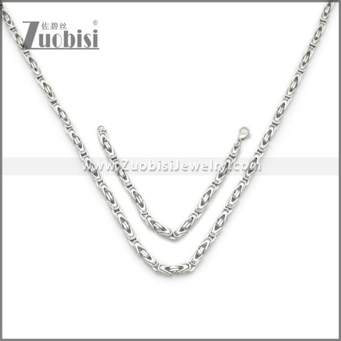 6MM Wide Stainless Steel Jewelry Set s002982S