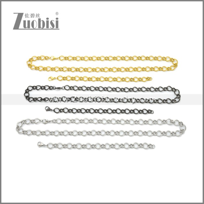 10mm Golden Stainless Steel Jewelry Set s002984G