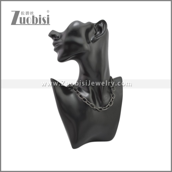 9mm Black Stainless Steel Jewelry Set s002983A