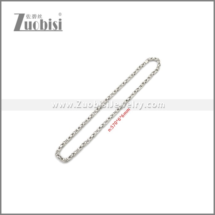 570 x 6mm Stainless Steel Necklaces n003263S