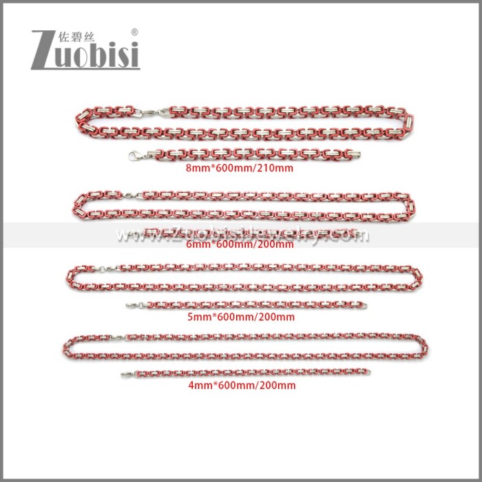 4mm Stainless Steel Jewelry Set s002978S4