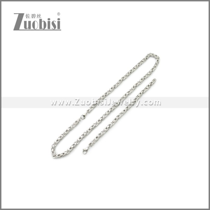 6MM Wide Stainless Steel Jewelry Set s002982S