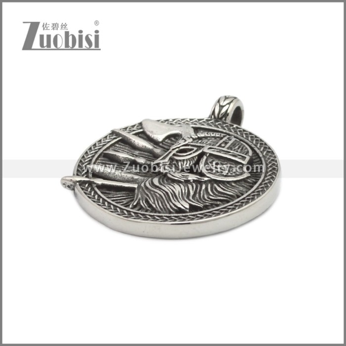 Stainless Steel Viking Warriors Pendant p011182SA