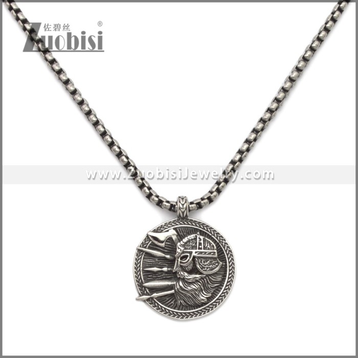 Stainless Steel Viking Warriors Pendant p011182SA