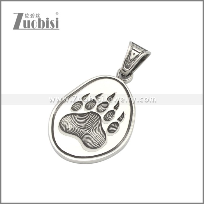 Norse Stainless Steel Viking Bear Pendant p011177SA