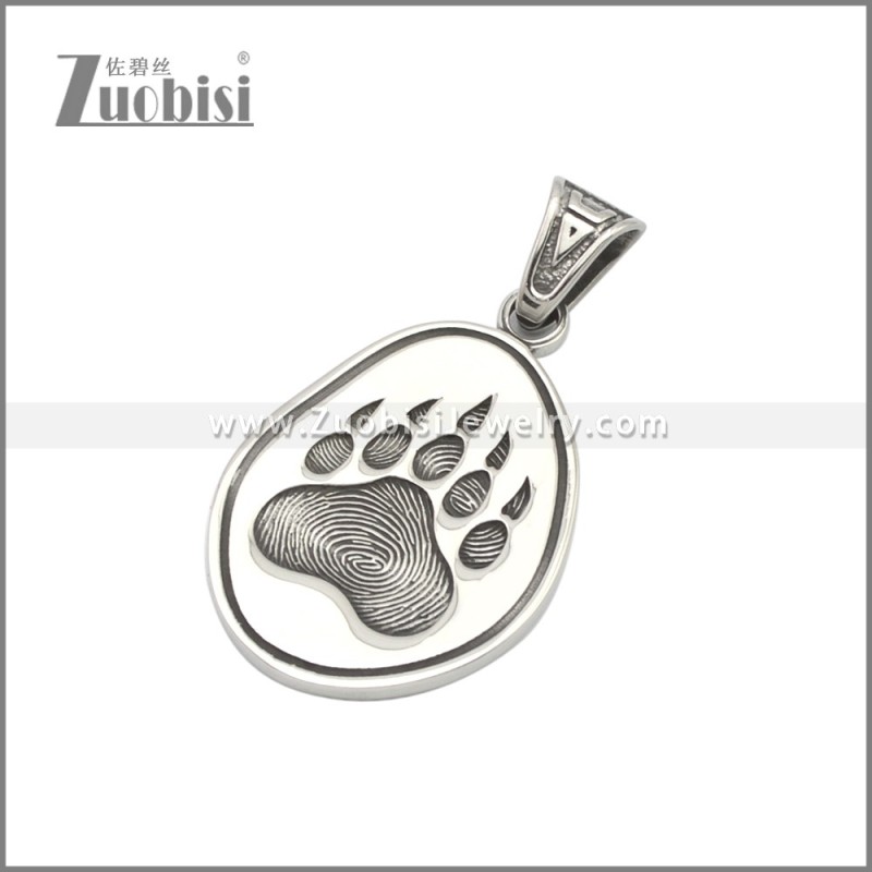 Norse Stainless Steel Viking Bear Pendant p011177SA