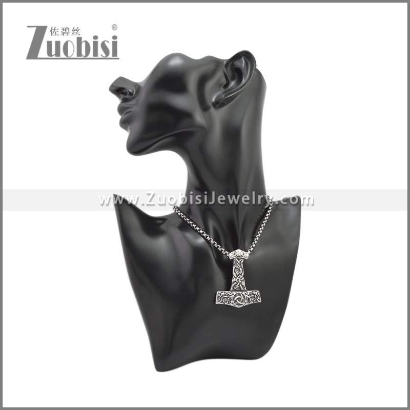 Stainless Steel Norse Viking Hammer Pendant p011213SA