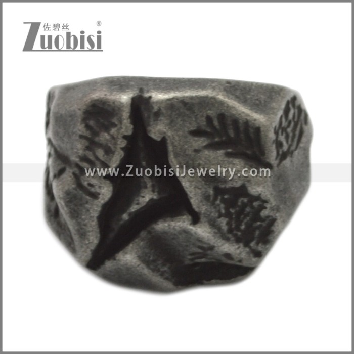 Vintage Stainless Steel Dinosaur Bone Rings r009093A