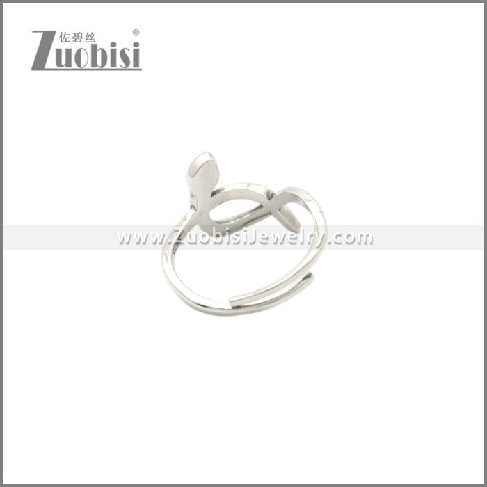 925 Sterling Silver Snake Resizable Ring r009128S