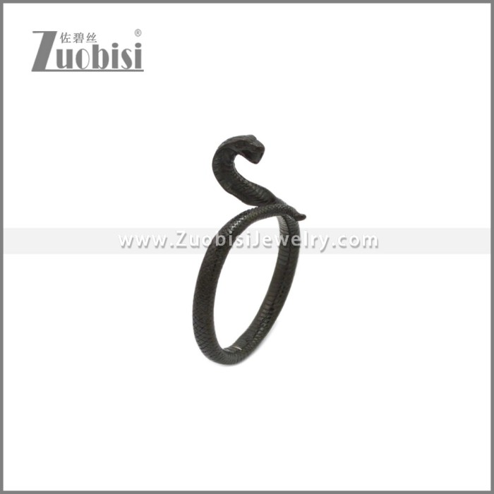 Black Stainless Steel Serpent Rings r009122H