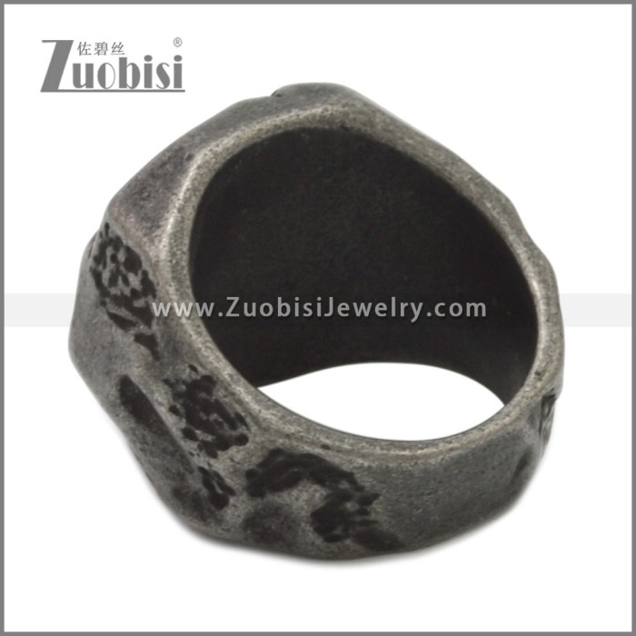Vintage Stainless Steel Dinosaur Bone Rings r009093A