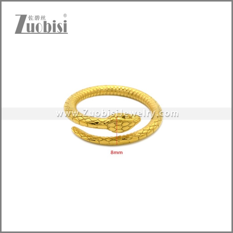 Golden Stainless Steel Snake Rings r009121G