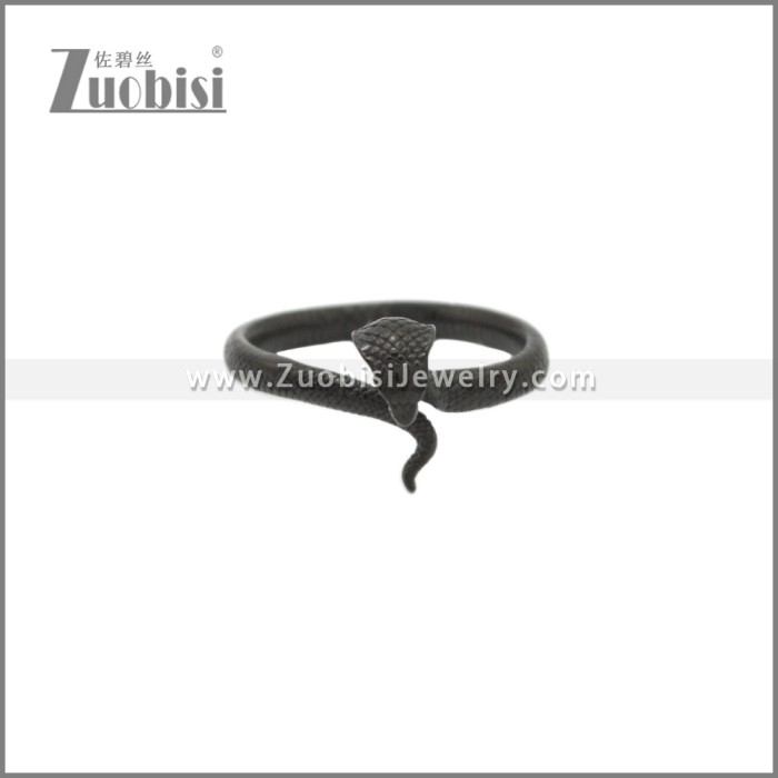 Black Stainless Steel Serpent Rings r009122H