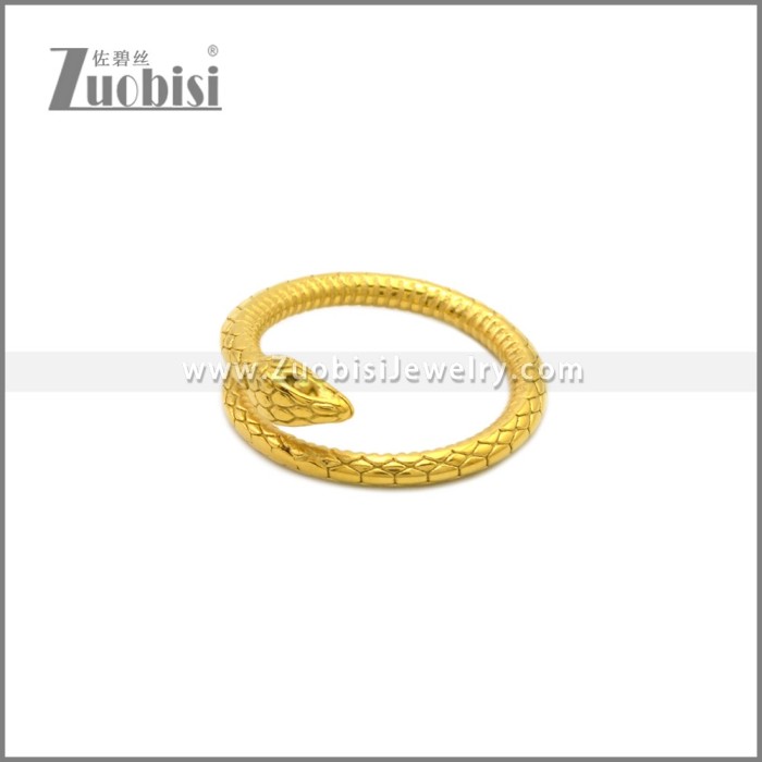 Golden Stainless Steel Snake Rings r009121G