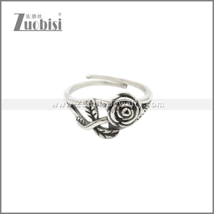 925 Sterling Silver Rose Rings r009127SA