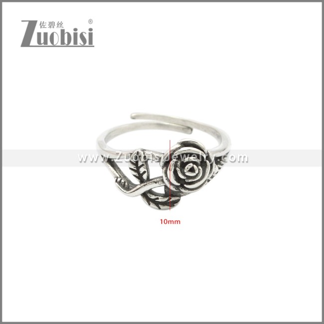 925 Sterling Silver Rose Rings r009127SA