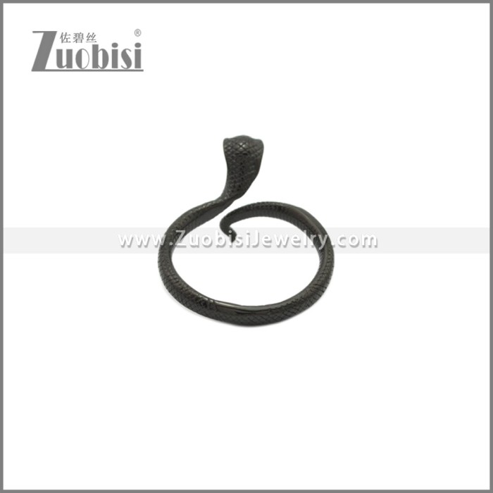Black Stainless Steel Serpent Rings r009122H