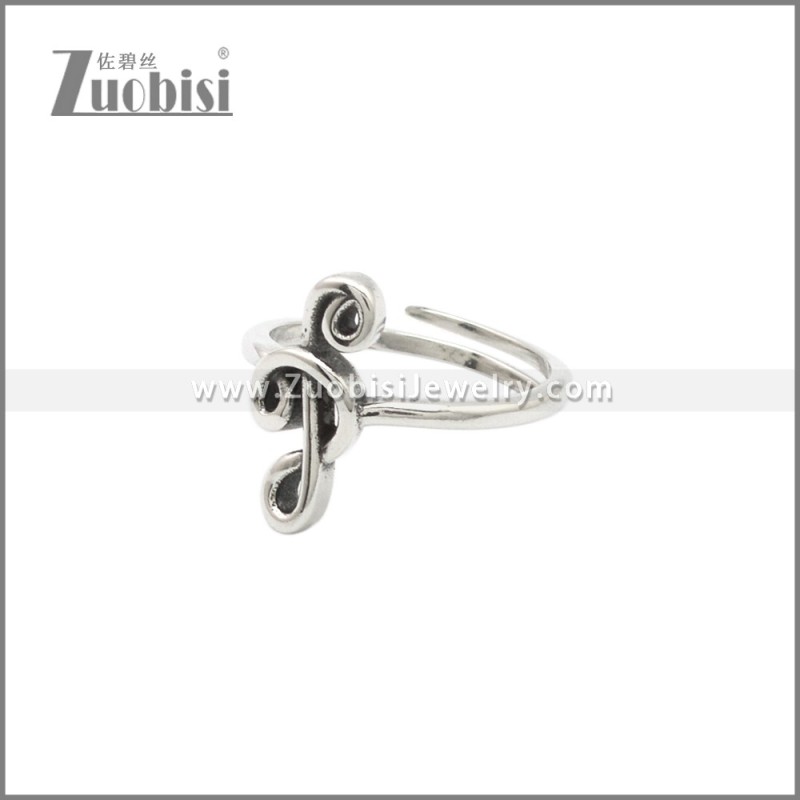 925 Sterling Silver Music Note Rings r009126S