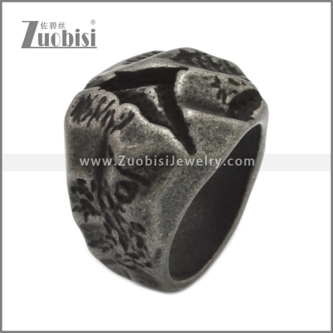 Vintage Stainless Steel Dinosaur Bone Rings r009093A