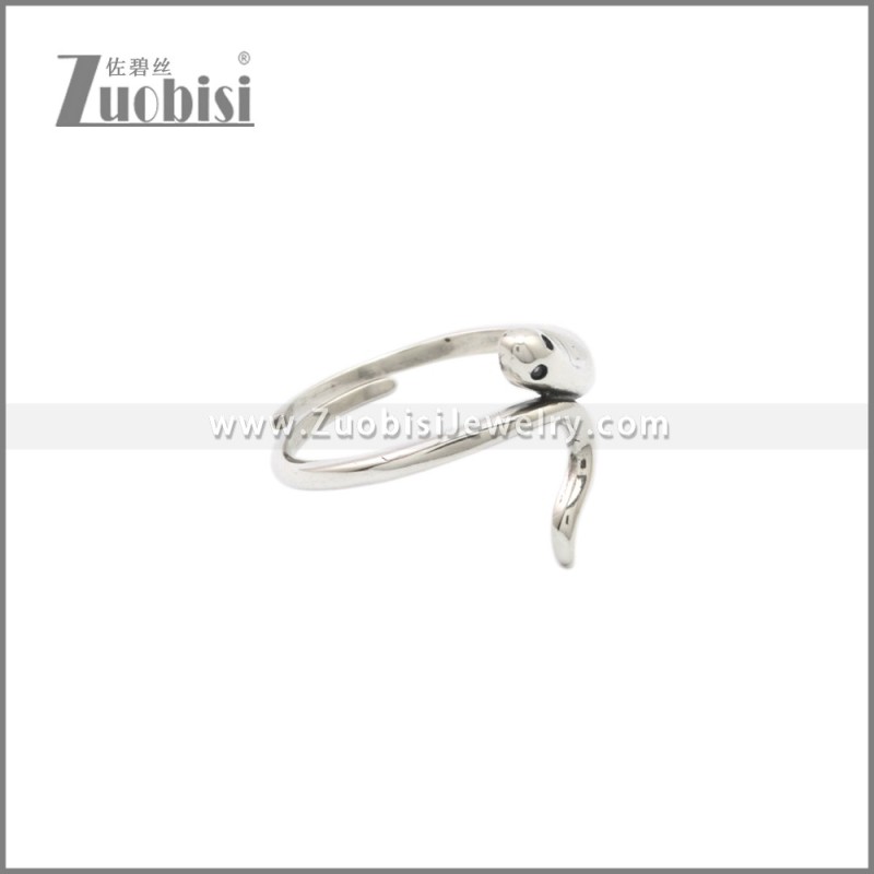 925 Sterling Silver Snake Adjustable Rings for Girls r009124S