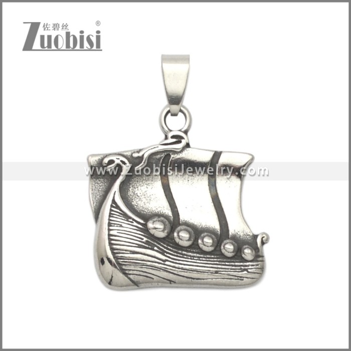 Retro Viking Boat Pendant p011233SA